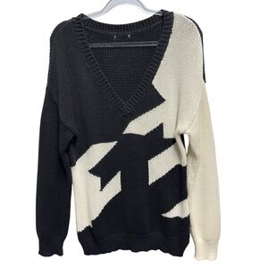 Express Cotton Knit Sweater Longline Tunic Pullover